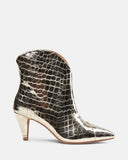 Gold Croc Ankle Boots