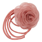 Pink Organza Flower -  with String