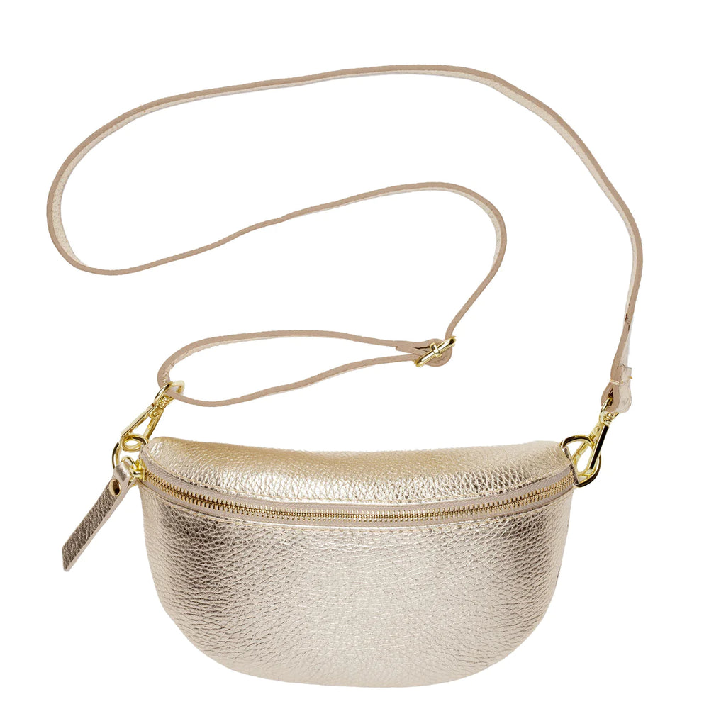 Gold Small Leather Crossbody