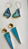 Turquoise and gold Earrings