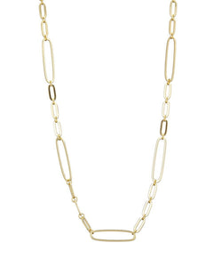 Mixed Link Gold Vermeil Necklace